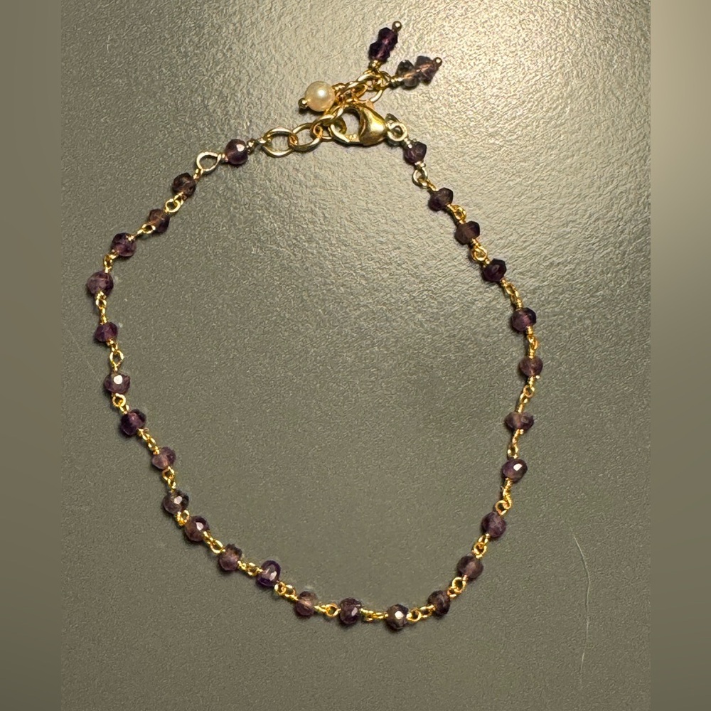 Amethyst Beaded Bracelet